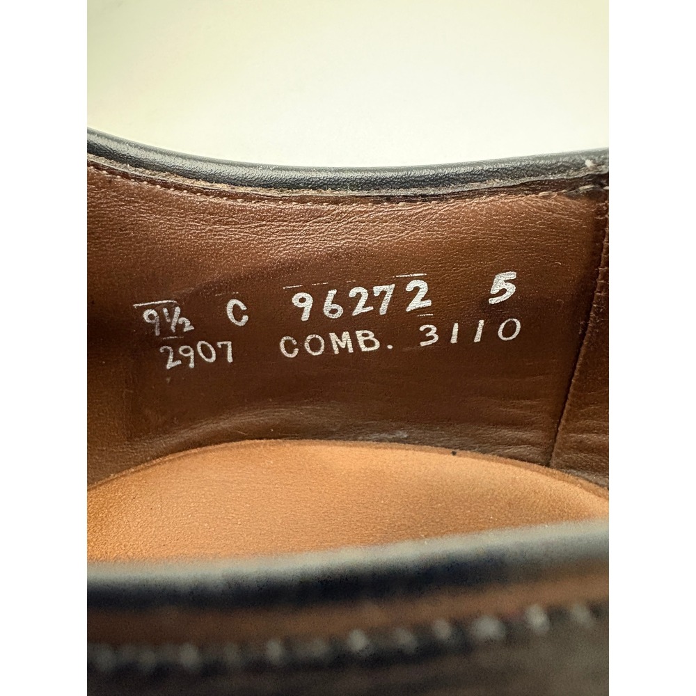 Allen Edmonds Kingswood Wingtip Derby Dress Shoes Men's Size 9.5 Black Leather - Picture 9 of 16